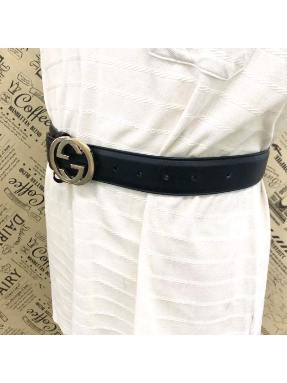 Gucci Belt Interlocking GG Gold Buckle - Picture 3 of 12